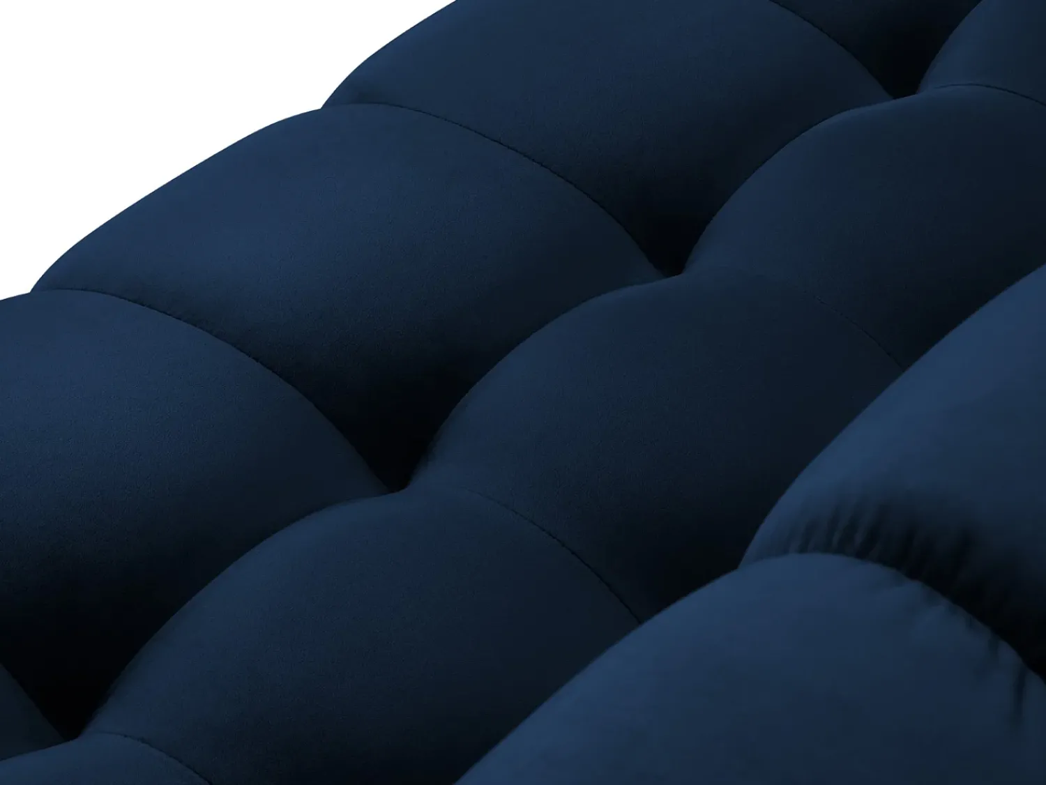 Cosmopolitan Design - Sofá de canto direito "Bali" 5 lugares em veludo azul real - 293x185x75cm^ Sofá