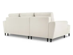 Cosmopolitan Design - Sofá convertível de canto esquerdo com caixa de arrumação "Kyoto" 4 lugares em tecido bouclé - 241x145x88cm^ Sofá