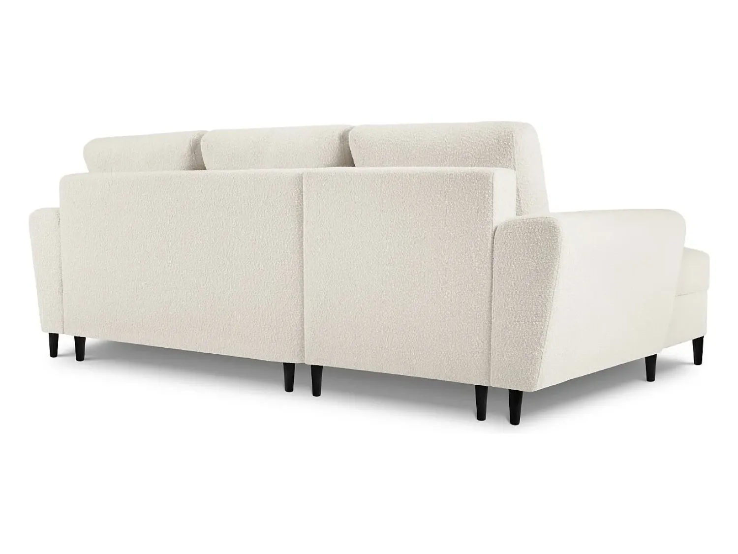 Cosmopolitan Design - Sofá convertível de canto esquerdo com caixa de arrumação "Kyoto" 4 lugares em tecido bouclé - 241x145x88cm^ Sofá