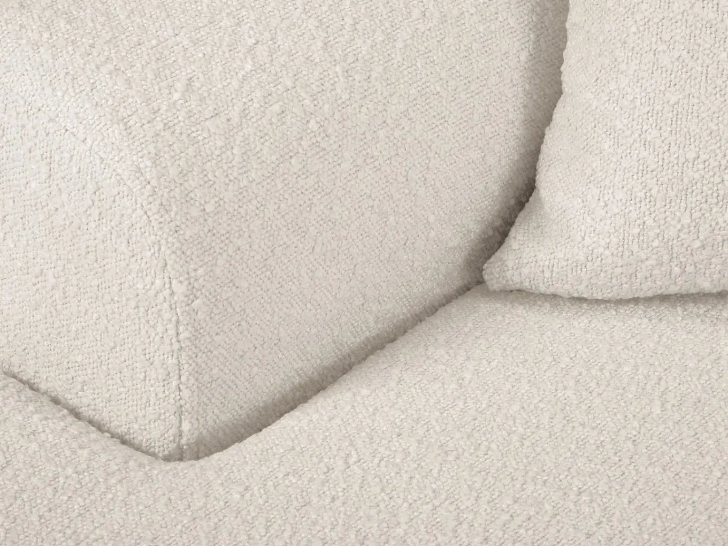 Cosmopolitan Design - Sofá convertível de canto esquerdo com caixa de arrumação "Kyoto" 4 lugares em tecido bouclé - 241x145x88cm^ Sofá