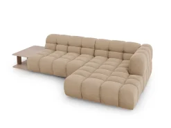 Sofá*Cosmopolitan Design - Sofá modular de canto direito "Sky" 4 lugares em veludo areia - 297x162x75cm Camel