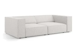 Sofá|Cosmopolitan Design - Sofá "Arendal" 3 lugares em tecido chenille cinza claro - 204x102x70cm Cinzento claro