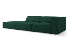 Sofá|Cosmopolitan Design - Sofá esquerdo "Arendal" 4 lugares em tecido chenille com efeito canelado verde garrafa - 262x102x70cm Verde pinho