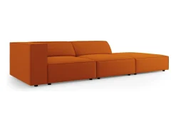 Sofá*Cosmopolitan Design - Sofá direito "Arendal" 4 lugares em veludo - 262x102x70cm Terracota