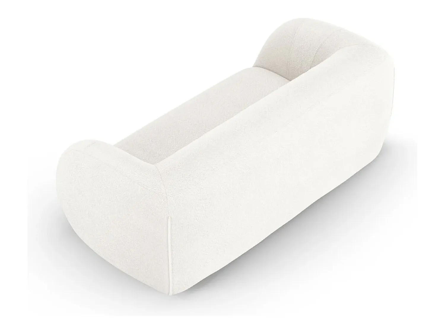 Cosmopolitan Design - Sofá "Essen" 2 lugares em tecido bouclé - 210x95x86cm^ Sofá