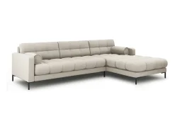 Sofá|Cosmopolitan Design - Sofá de canto direito "Bali" 5 lugares em tecido estrutural - 293x185x75cm Bege