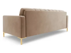 Sofá*Cosmopolitan Design - Sofá "Bali" 4 lugares em veludo - 217x92x75cm Bege