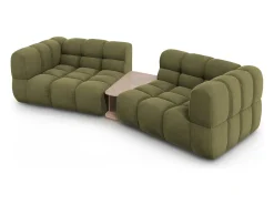 Discount Cosmopolitan Design - Sofá modular "Sky" 2 lugares em veludo - 280x148x75cm Verde claro