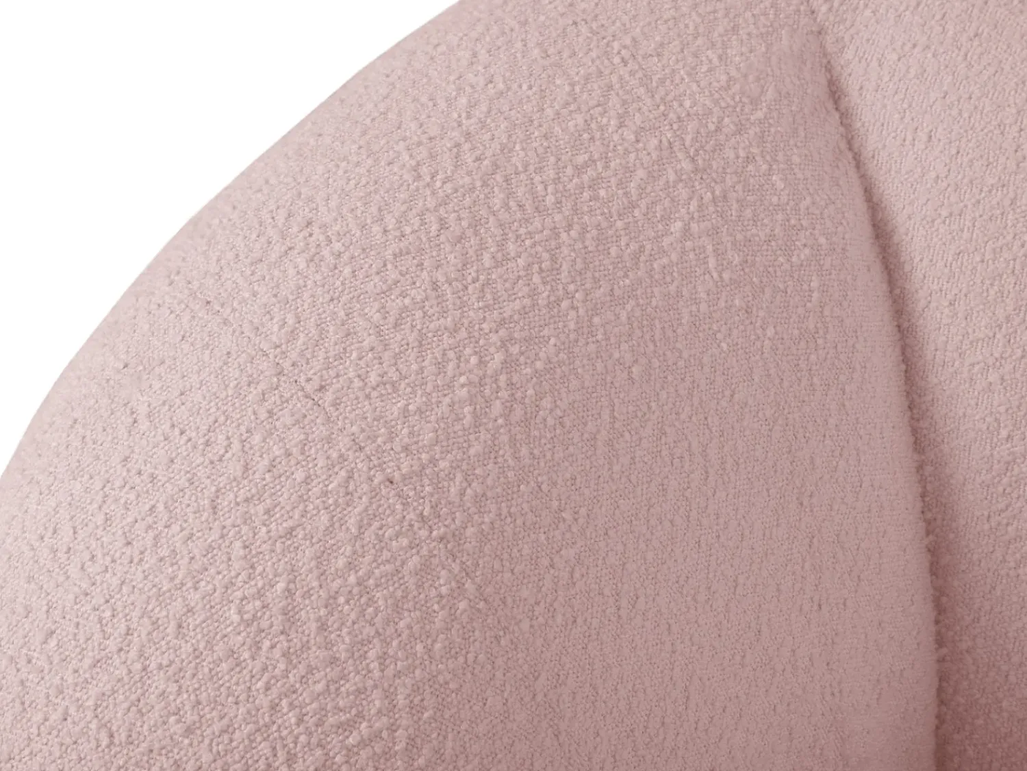 Sofá*Cosmopolitan Design - Sofá "Essen" 2 lugares em tecido bouclé rosa pálido - 210x95x86cm Rosa claro