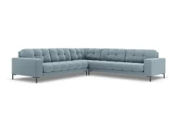 Cosmopolitan Design - Sofá de canto simétrico "Bali" 6 lugares em veludo - 256x256x75cm^ Sofá