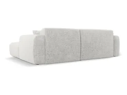 Sofá|Cosmopolitan Design - Sofá de canto esquerdo "Nolio" 4 lugares em tecido chenille cinza claro - 235x170x72cm Cinzento claro