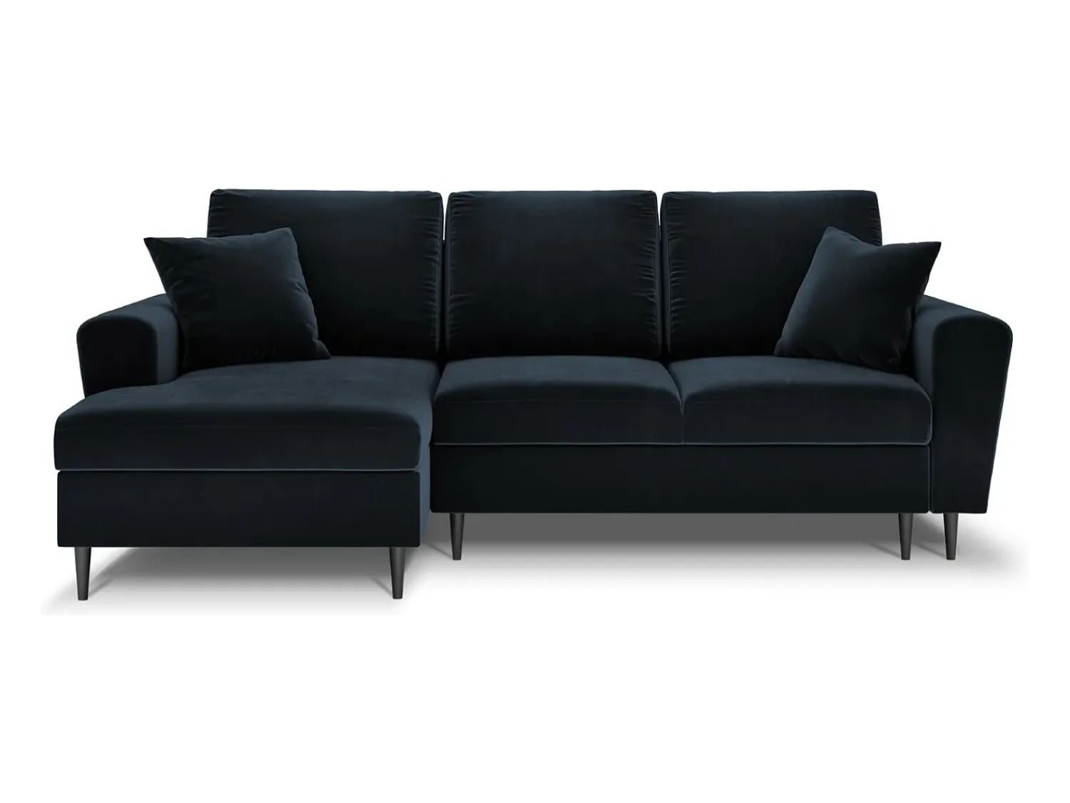 Cosmopolitan Design - Sofá convertível de canto esquerdo com caixa de arrumação "Kyoto" 4 lugares em veludo - 241x145x88cm^ Sofá