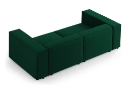 Hot Cosmopolitan Design - Sofá "Arendal" 3 lugares em veludo verde garrafa - 204x102x70cm Verde pinho