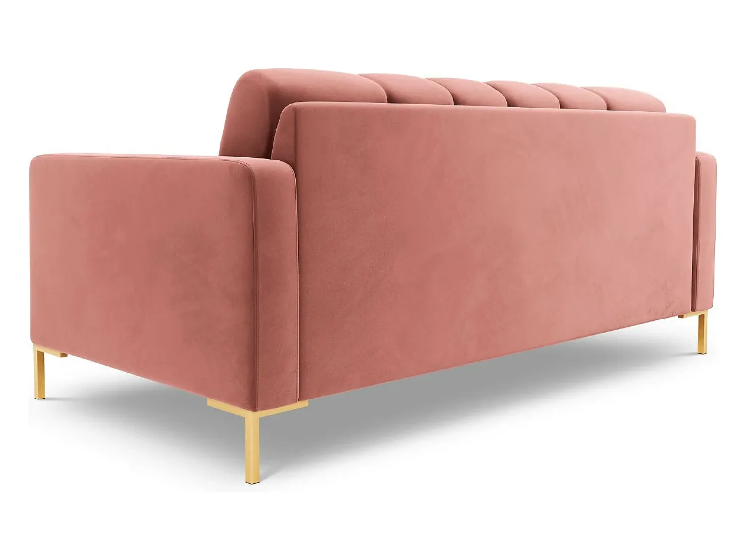 Online Cosmopolitan Design - Sofá "Bali" 2 lugares em veludo - 152x92x75cm Rosa