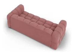 Sofá|Cosmopolitan Design - Sofá modular "Sky" 4 lugares em veludo salmão - 244x102x75cm Rosa claro