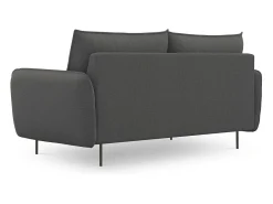 Best Cosmopolitan Design - Sofá "Vienna" 2 lugares em tecido estrutural cinza escuro - 160x92x95cm Cinza antracite