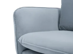 Cosmopolitan Design - Sofá de canto esquerdo "Vienna" 6 lugares em veludo - 275x185x95cm^ Sofá
