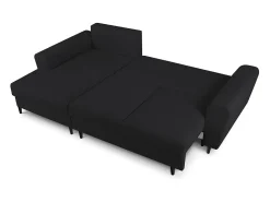 Cosmopolitan Design - Sofá convertível de canto esquerdo com caixa de arrumação "Kyoto" 4 lugares em tecido bouclé - 241x145x88cm^ Sofá