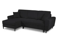 Cosmopolitan Design - Sofá convertível de canto esquerdo com caixa de arrumação "Kyoto" 4 lugares em tecido bouclé - 241x145x88cm^ Sofá
