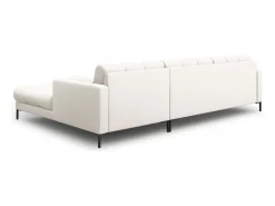 Sofá*Cosmopolitan Design - Sofá de canto direito "Bali" 5 lugares em tecido estrutural claro - 293x185x75cm Bege