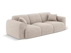 Sofá|Cosmopolitan Design - Sofá "Nolio" 3 lugares em tecido chenille - 235x95x72cm Bege