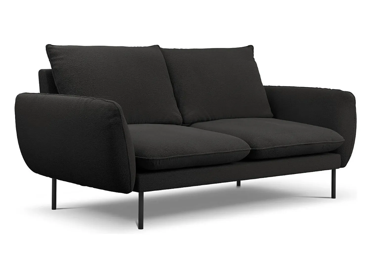 Cosmopolitan Design - Sofá "Vienna" 2 lugares em tecido bouclé - 160x92x95cm^ Sofá