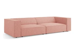 Sofá*Cosmopolitan Design - Sofá "Arendal" 4 lugares em tecido chenille - 244x102x70cm Rosa