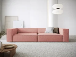 Sofá*Cosmopolitan Design - Sofá "Arendal" 4 lugares em tecido chenille - 244x102x70cm Rosa