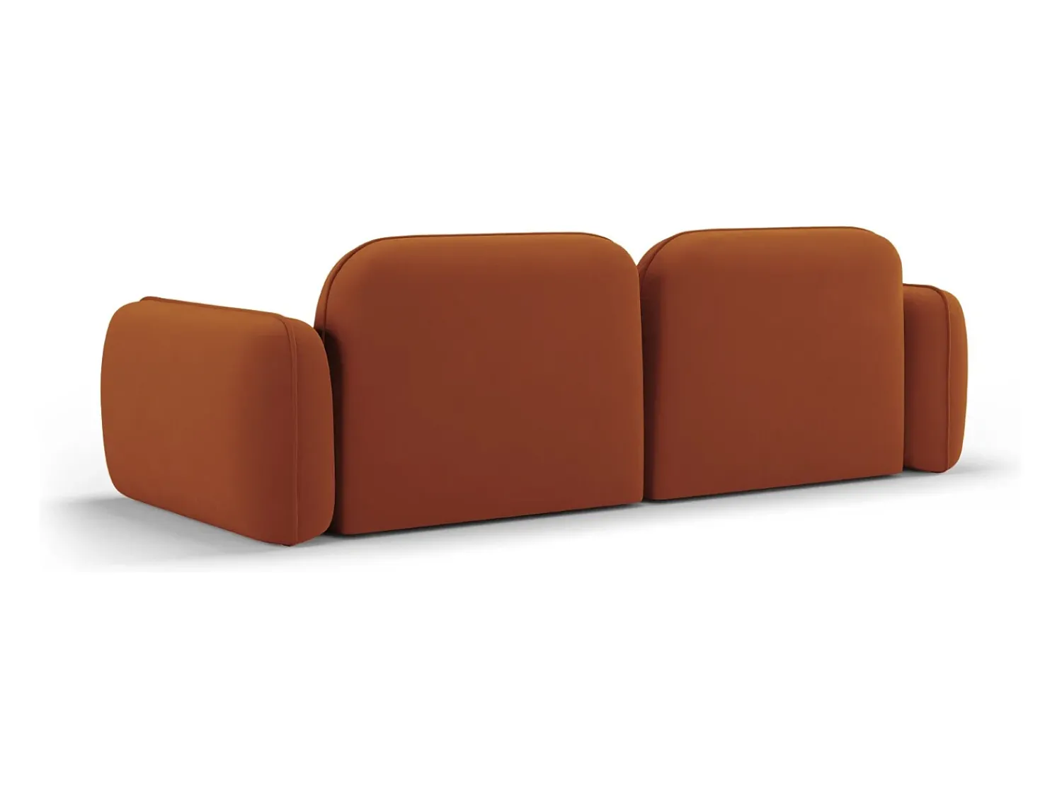 Hot Cosmopolitan Design - Sofá modular "Sydney" 3 lugares em veludo - 230x90x70cm Terracota