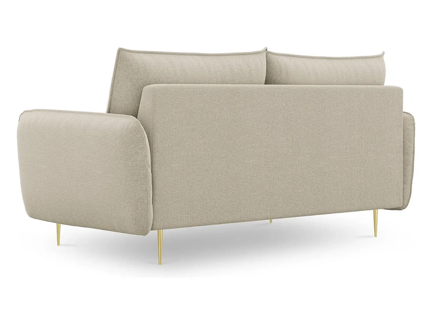 Sofá|Cosmopolitan Design - Sofá "Vienna" 2 lugares em tecido estrutural - 160x92x95cm Bege
