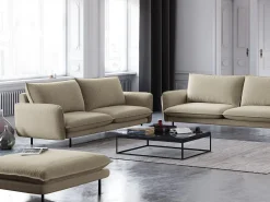 Sofá|Cosmopolitan Design - Sofá "Vienna" 2 lugares em tecido estrutural - 160x92x95cm Bege