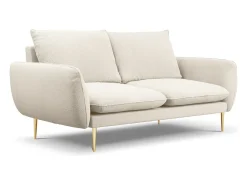 Sofá*Cosmopolitan Design - Sofá "Vienna" 2 lugares em tecido bouclé - 160x92x95cm Bege