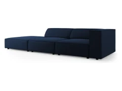 Sofá|Cosmopolitan Design - Sofá esquerdo "Arendal" 4 lugares em veludo azul real - 262x102x70cm Azul escuro