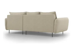 Sofá|Cosmopolitan Design - Sofá de canto direito "Vienna" 5 lugares em tecido estrutural - 255x170x95cm Bege