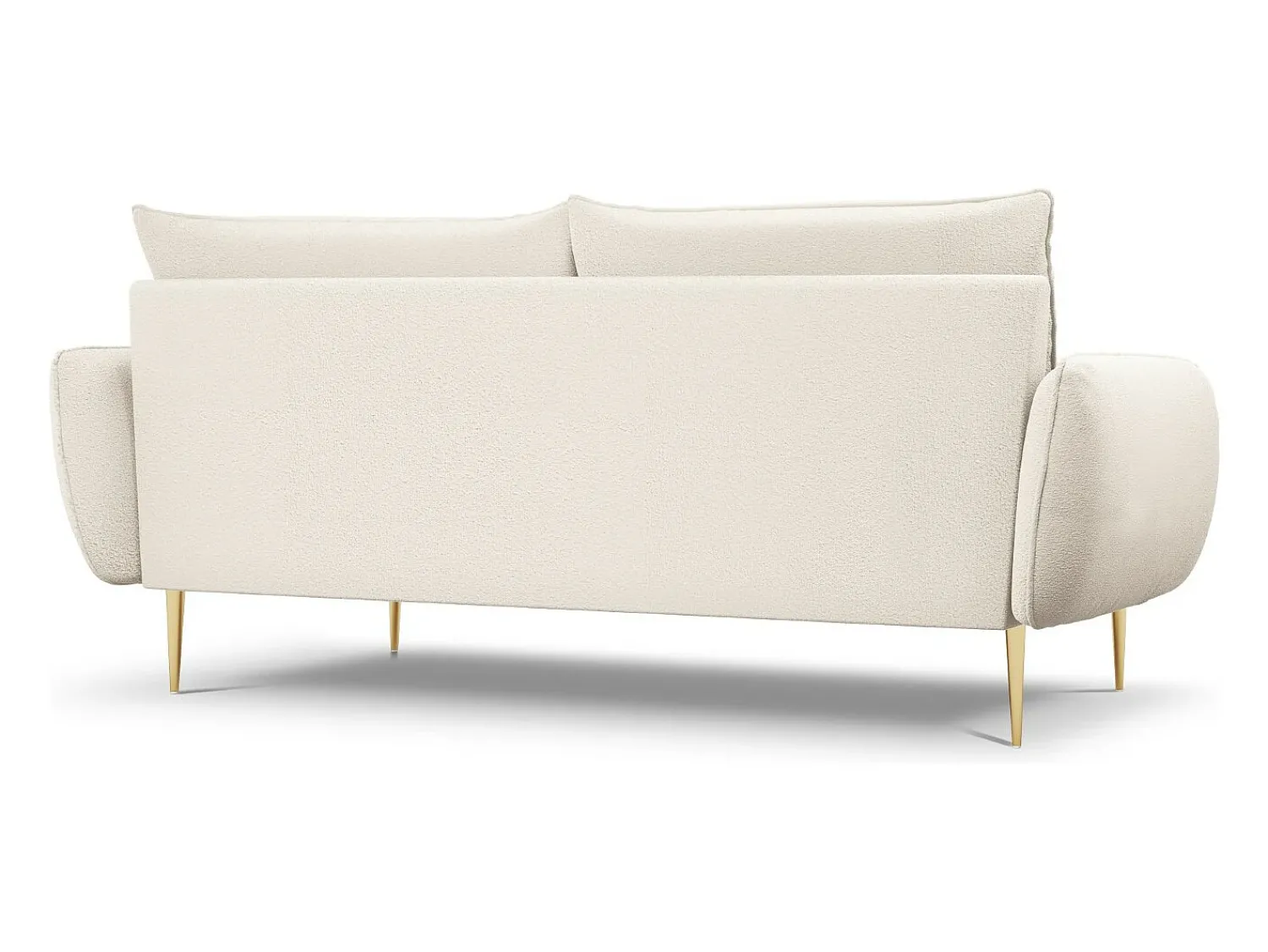 Sofá|Cosmopolitan Design - Sofá "Vienna" 4 lugares em tecido bouclé - 230x92x95cm Bege