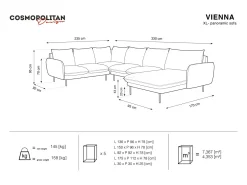 Sofá|Cosmopolitan Design - Sofá de canto panorâmico à esquerda