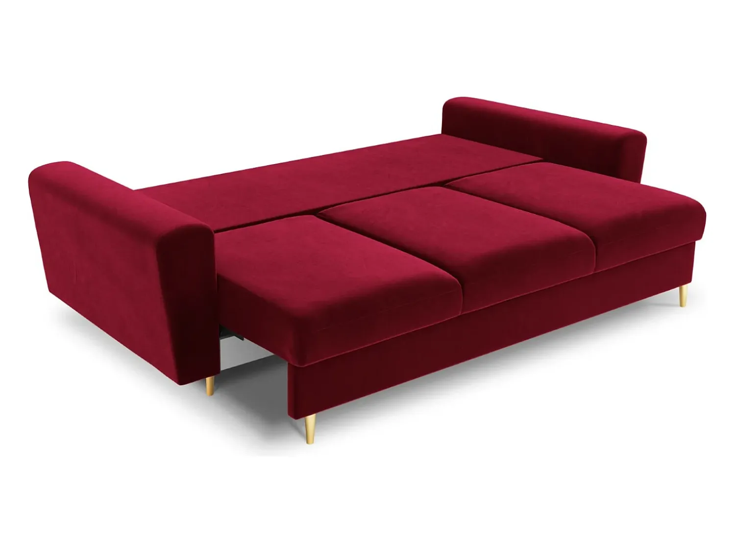 Cosmopolitan Design - Sofá-cama com compartimento de arrumação "Kyoto" 3 lugares em veludo - 235x100x88cm^ Sofá