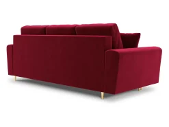 Cosmopolitan Design - Sofá-cama com compartimento de arrumação "Kyoto" 3 lugares em veludo - 235x100x88cm^ Sofá