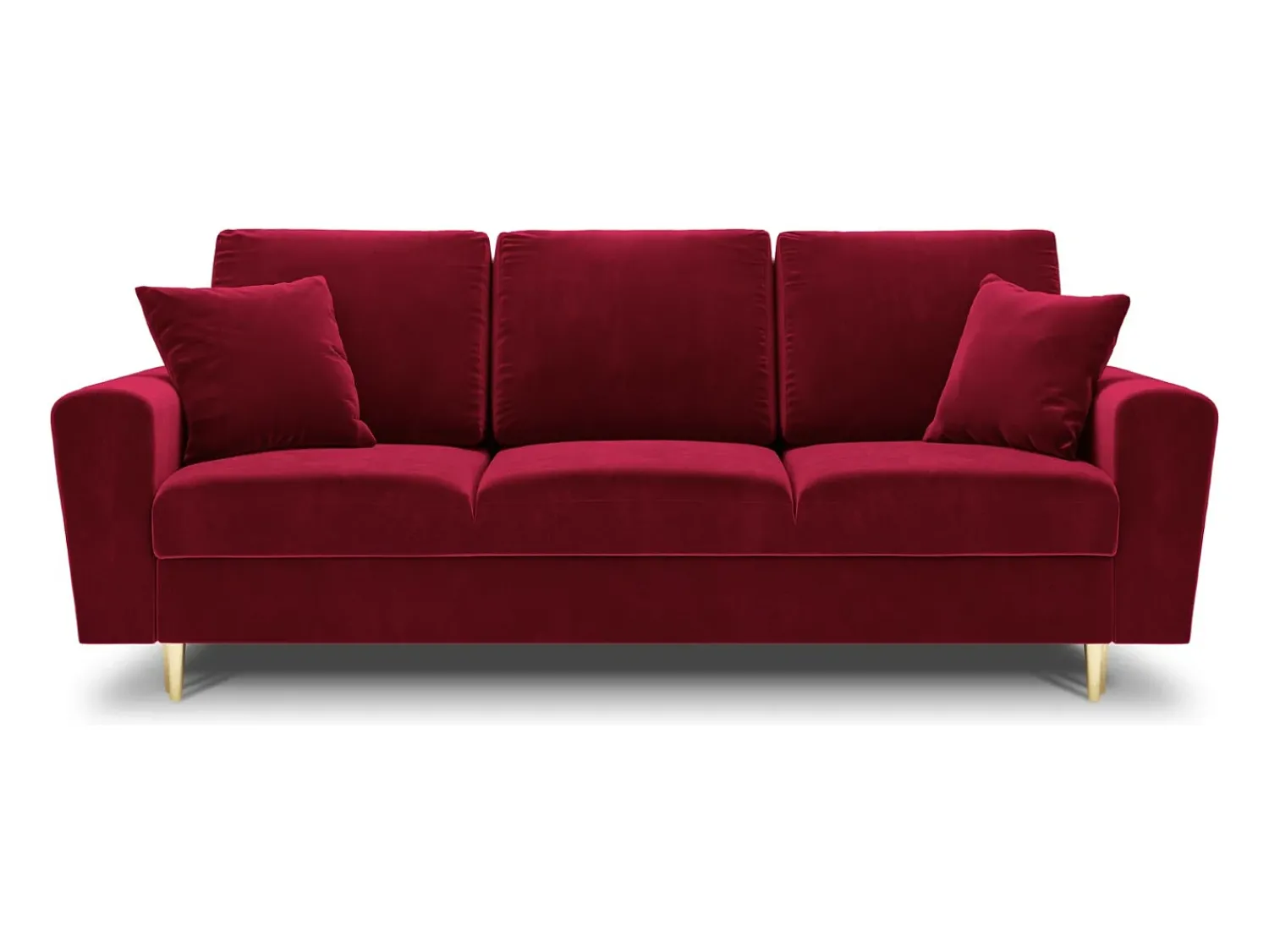 Cosmopolitan Design - Sofá-cama com compartimento de arrumação "Kyoto" 3 lugares em veludo - 235x100x88cm^ Sofá