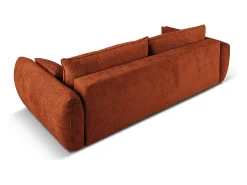 Cosmopolitan Design - Sofá-cama com compartimento de arrumação "Matera" 3 lugares em tecido chenille - 240x108x86cm^ Sofá
