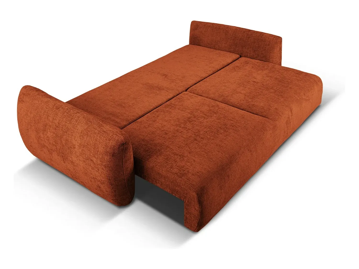 Cosmopolitan Design - Sofá-cama com compartimento de arrumação "Matera" 3 lugares em tecido chenille - 240x108x86cm^ Sofá