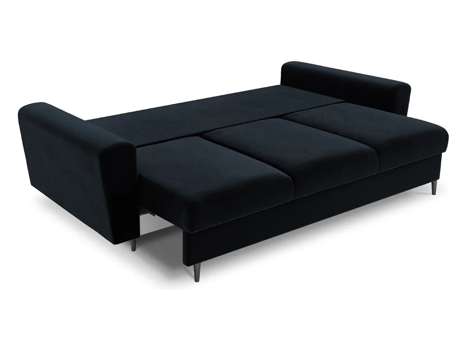 Cosmopolitan Design - Sofá-cama com compartimento de arrumação "Kyoto" 3 lugares em veludo - 235x100x88cm^ Sofá