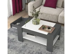 Mesa De Centro*Vicco Couchtisch antracite/branco 99.6x58.8x48.2 august Cinza antracite