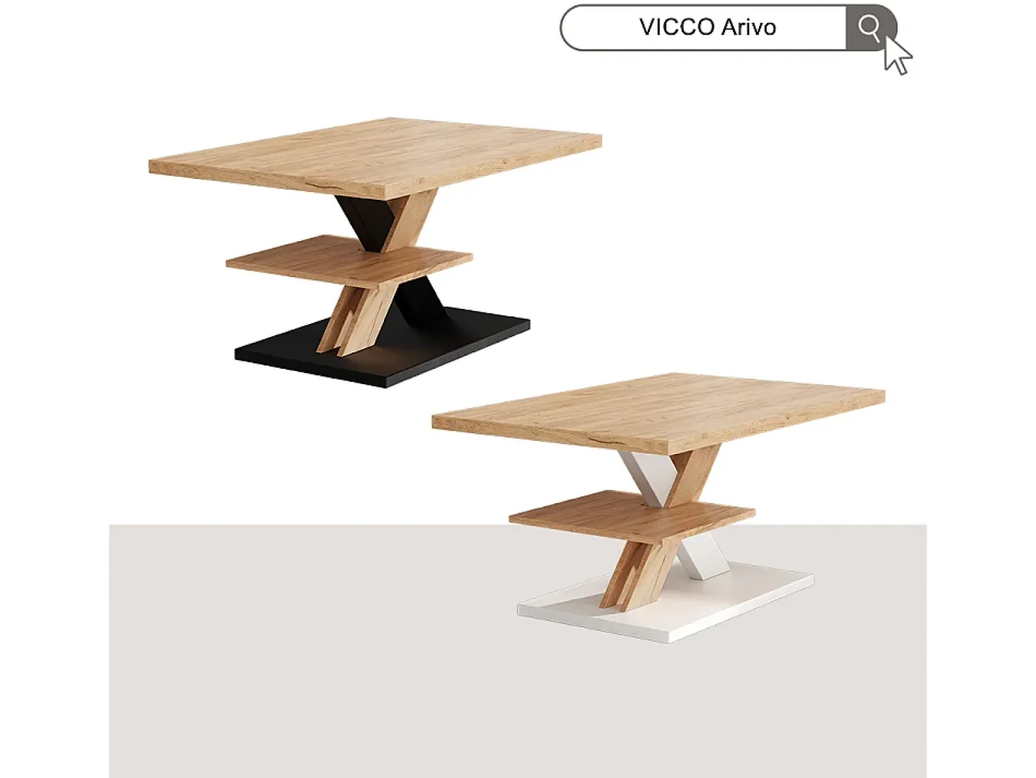Mesa De Centro*Vicco Couchtisch 90x60x45 arivo Branco