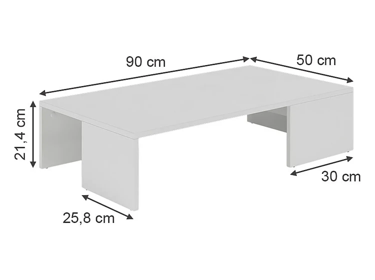 Vicco Couchtisch 90x50x21.4 hardi^ Mesa De Centro