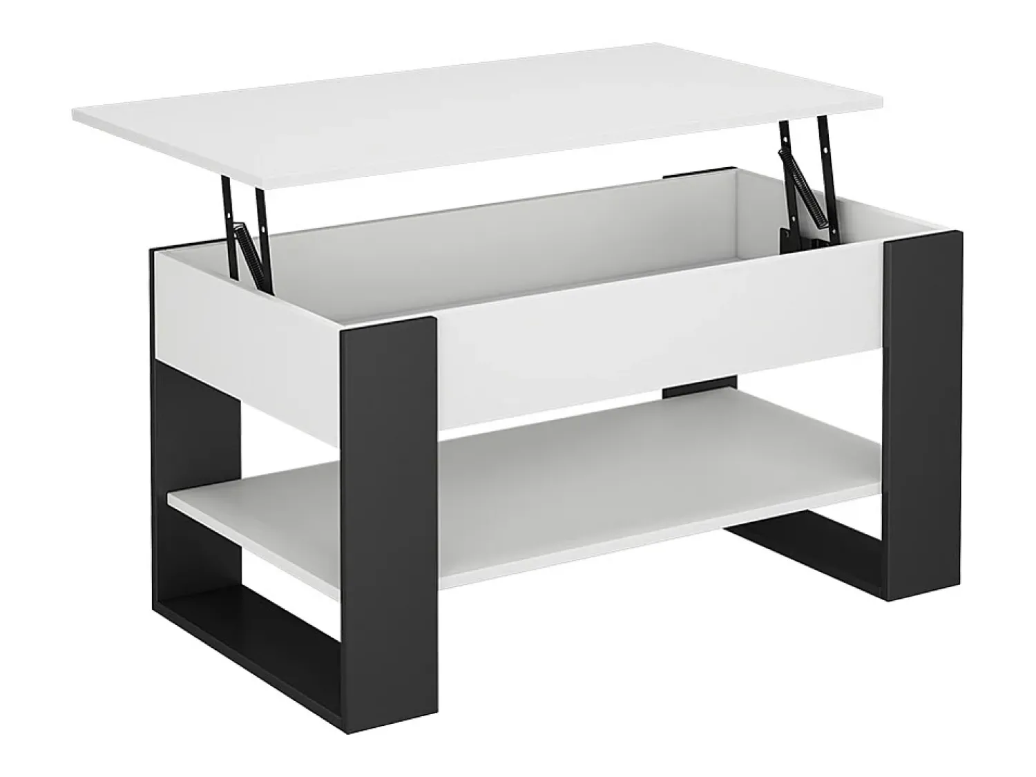 Vicco Couchtisch branco/antracite 92x51x47 lifto^ Mesa De Centro