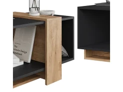 Mesa De Centro*Vicco Couchtisch carvalho antracite/goldkraft 91.8x49x45 aven Cinza antracite
