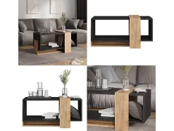 Mesa De Centro*Vicco Couchtisch carvalho antracite/goldkraft 91.8x49x45 aven Cinza antracite
