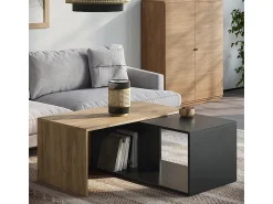 Vicco Couchtisch carvalho antracite/goldkraft 90x48x40 paul Cinza antracite