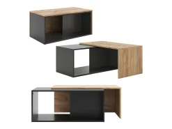 Vicco Couchtisch carvalho antracite/goldkraft 90x48x40 paul Cinza antracite